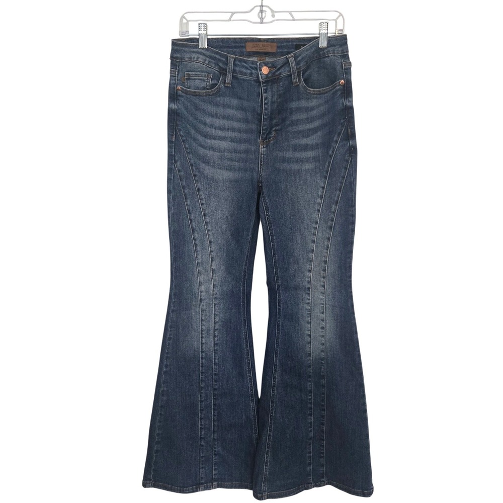 Judy Blue Flare Fit Jeans Women's Size 9/29 Medium Wash Stretch High Rise
